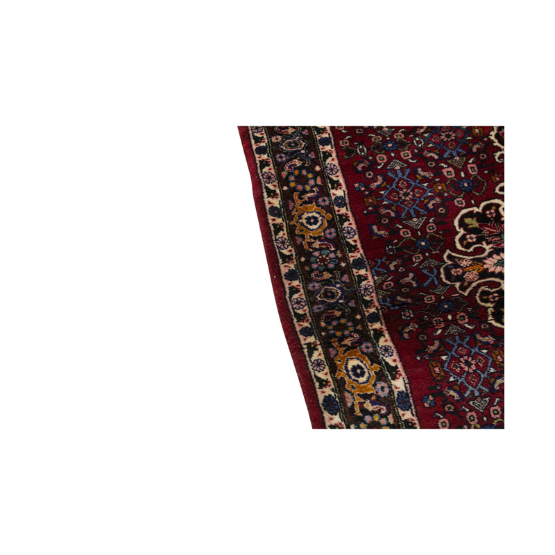 Tapis rouge et crème noué à la main de haute qualité