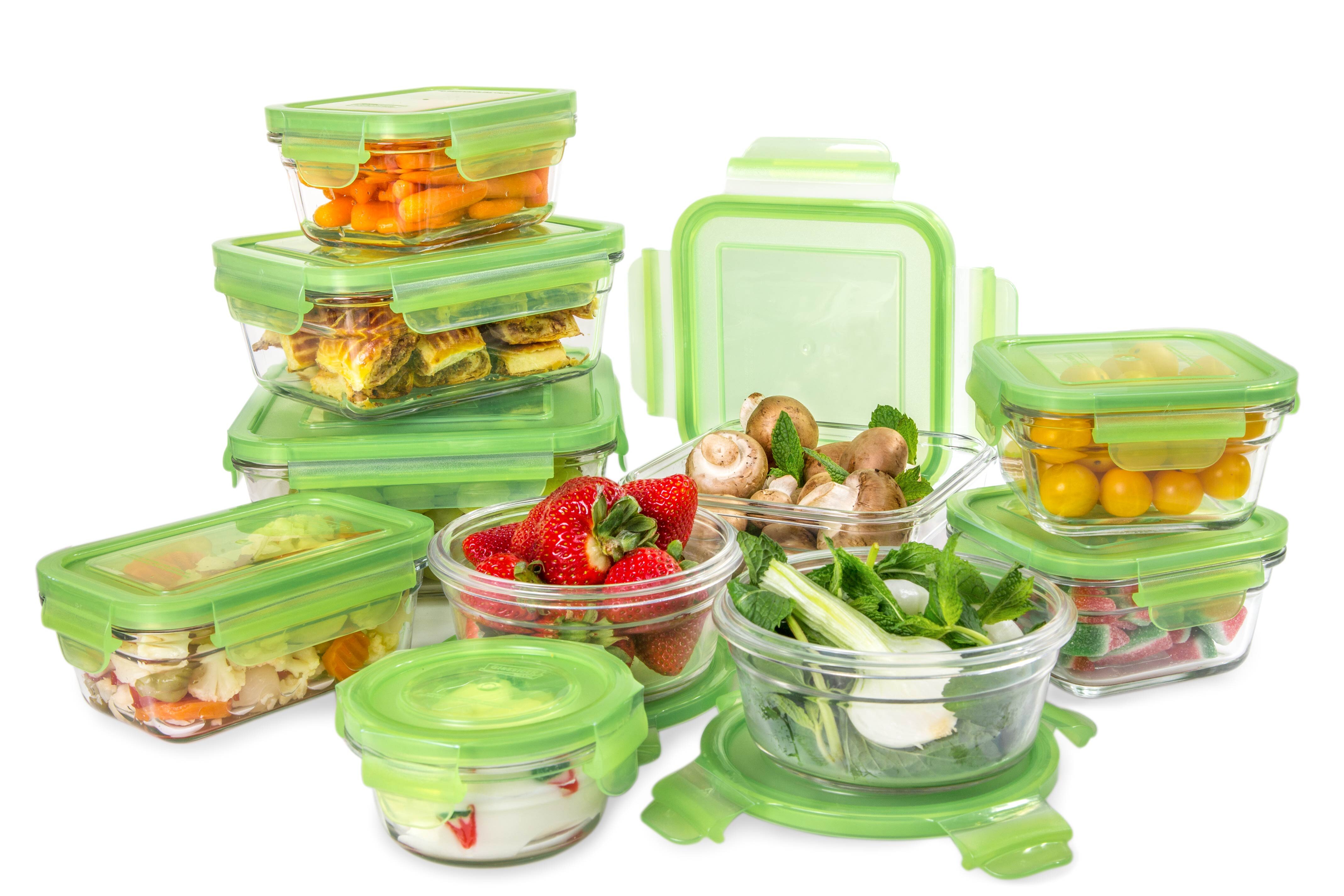Glasslock Oven and Microwave Safe Glass Food Storage Containers 10 Piece Set