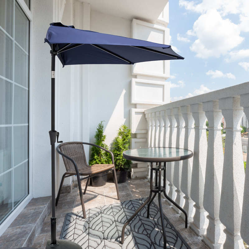 Naomie 275cm Balcony Parasol, Navy Blue