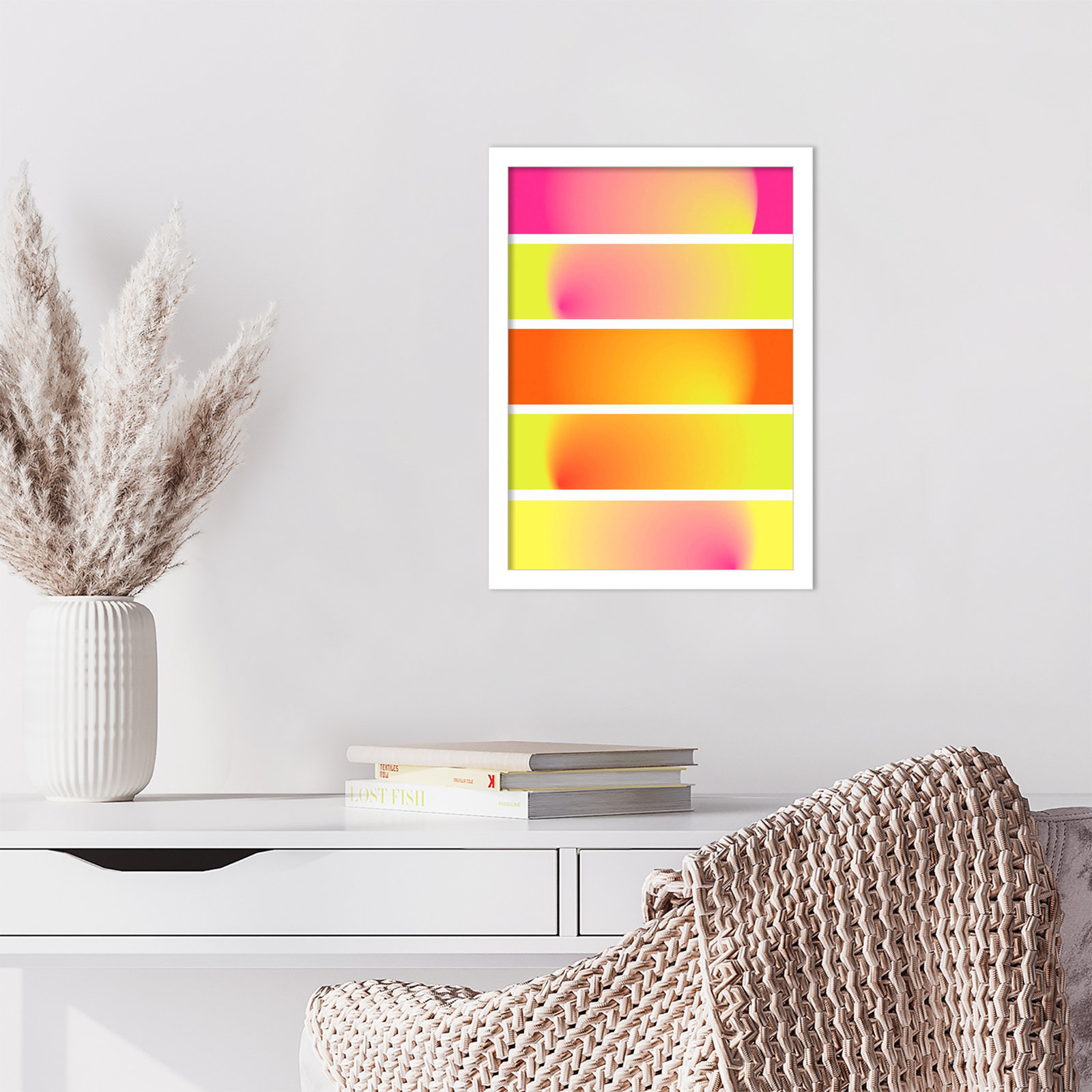 One Way by Valeria Castillo, White, 17" H x 13" W x 1" D