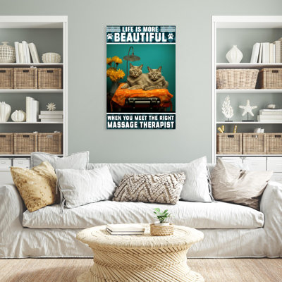 When You Meet The Right Massage Therapist - 1 Piec " When You Meet The Right Massage Therapist - 1 Piece Rectangle Graphic Art Print On Wrapped Canvas "