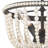 3 Light Wood Bead Semi Flush Mounts Lighting Chandelier-464977063