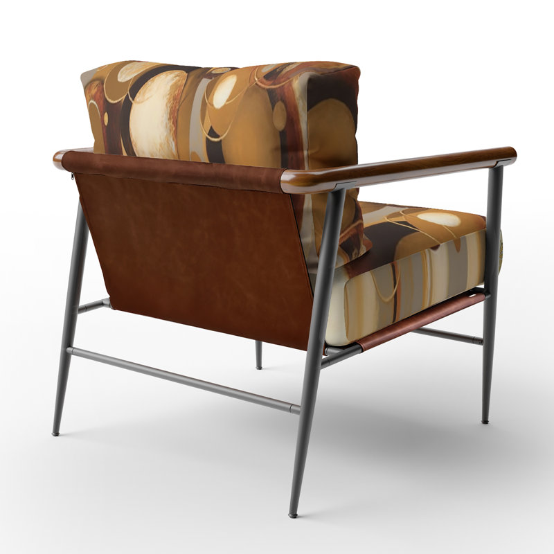 Crista - Fauteuil d'appoint géométrique abstrait en velours, Noir, noir, noir, noir