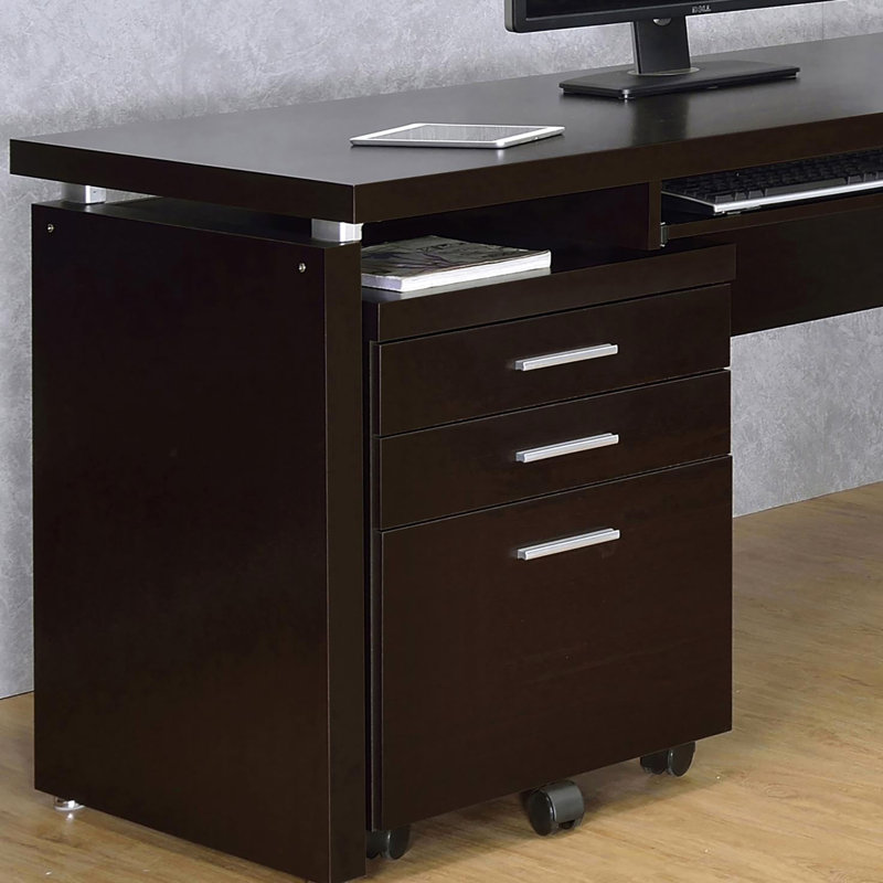Rangement pour 3 bureaux - Finition cappuccino