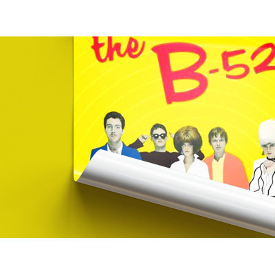  Officiellement sous licence The 52's Album Cover New Wave Rock, affiche d'art 24 x 36 pouces - reproduction décorative - papier affiche