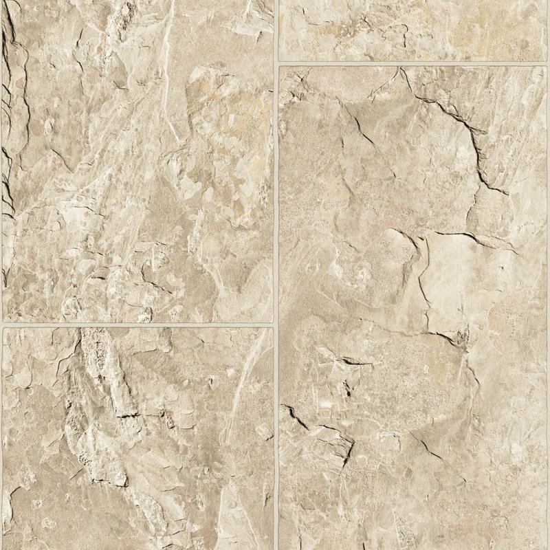 The Bricks and More Tile optic 10.05m x 53cm Matte Wallpaper Roll, Beige