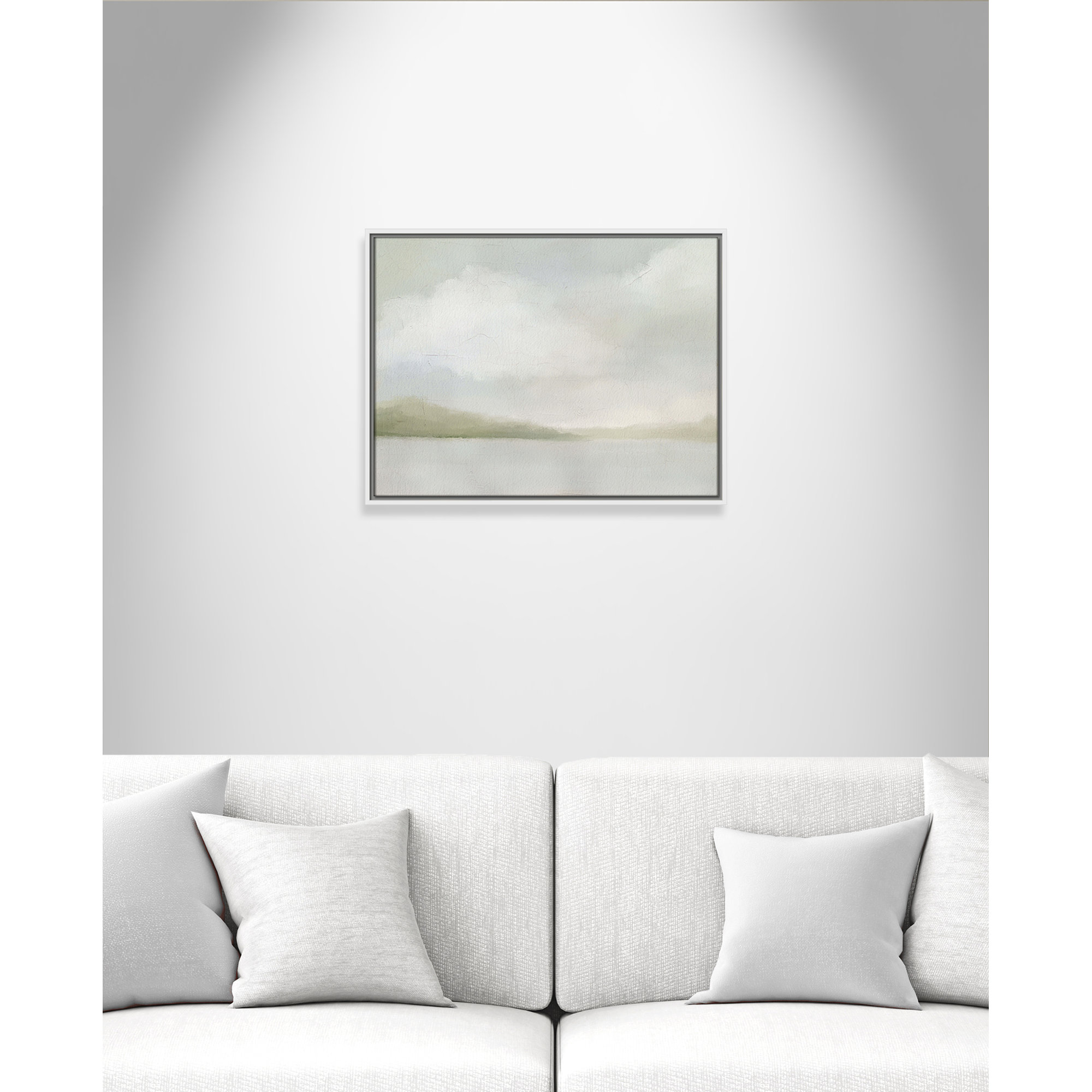 A Tranquil Morning, White, 19.5" H x 25.5" W
