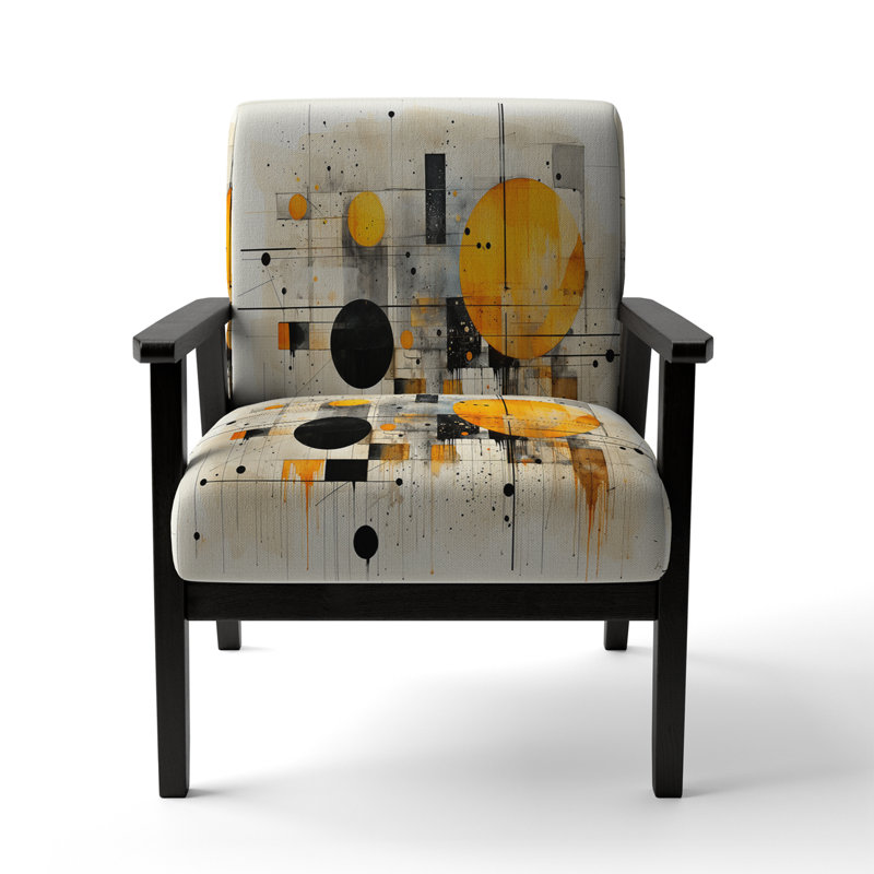 Fauteuil rembourré moderne Geometric Abstraction III