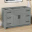 Armoire de salle de bain autoportante 48 po x l 21,5 po x H 33,44 po gris céleste sans plateau