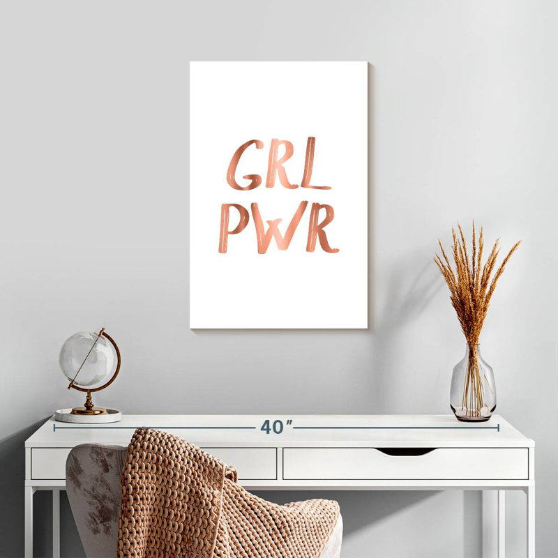 Girl Power - or rose, H 24 po x l 16 po