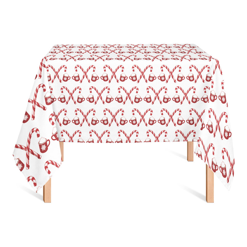 Candy Cane Hot Chocolate Tablecloth