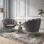 Fauteuil demi-tonneau en velours de 31,5 po Naoise