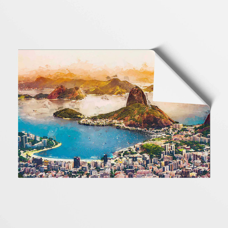 Skyline of Rio de Janeiro in Brazil - Frameless Print, 42 cm H x 59.4 cm W