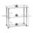 Beckett Etagere 26.50" Glass Bookcase with Metal Poles-51050295