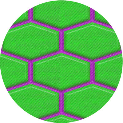 Tapis vert/rose à motifs Anasa