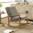 Natural comfortable oak rocking chair