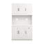 Armoire de rangement pour garde-manger 71 po avec comptoir de four à micro-ondes 71 po, armoire huche autoportante avec tablettes réglables, 6 portes et 1 tiroir - blanc