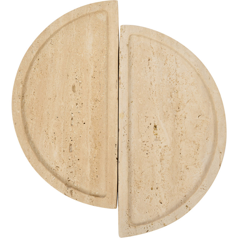 Patrice Decorative Tray, Beige Travertine