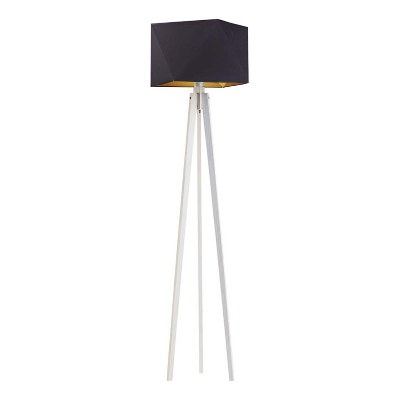 Turney 151cm Tripod Floor Lamp, Black, White