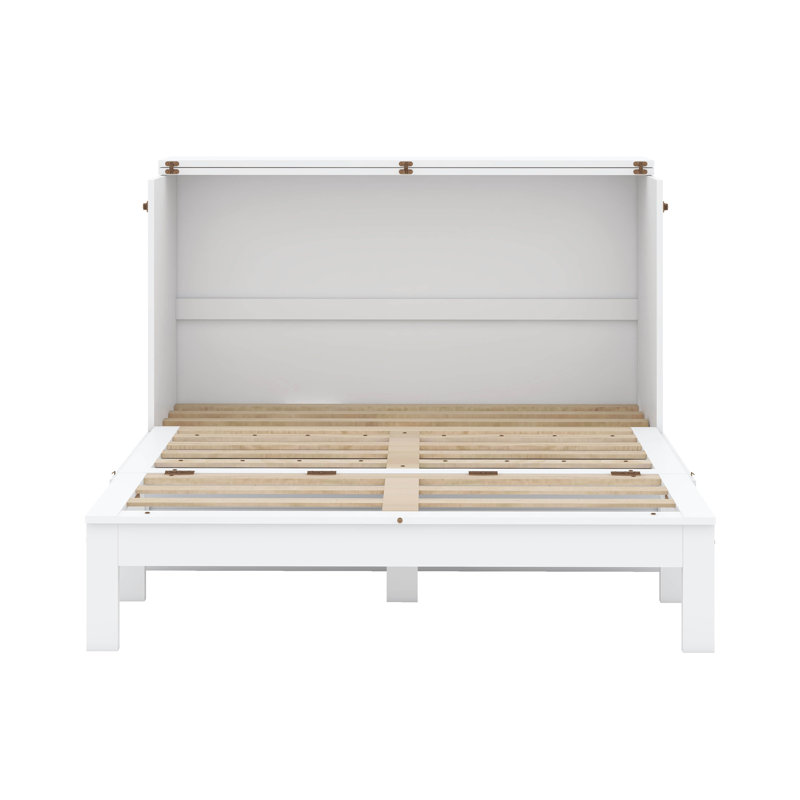 Murphy bed with drawer, sockets and USB ports, Complète, Blanc