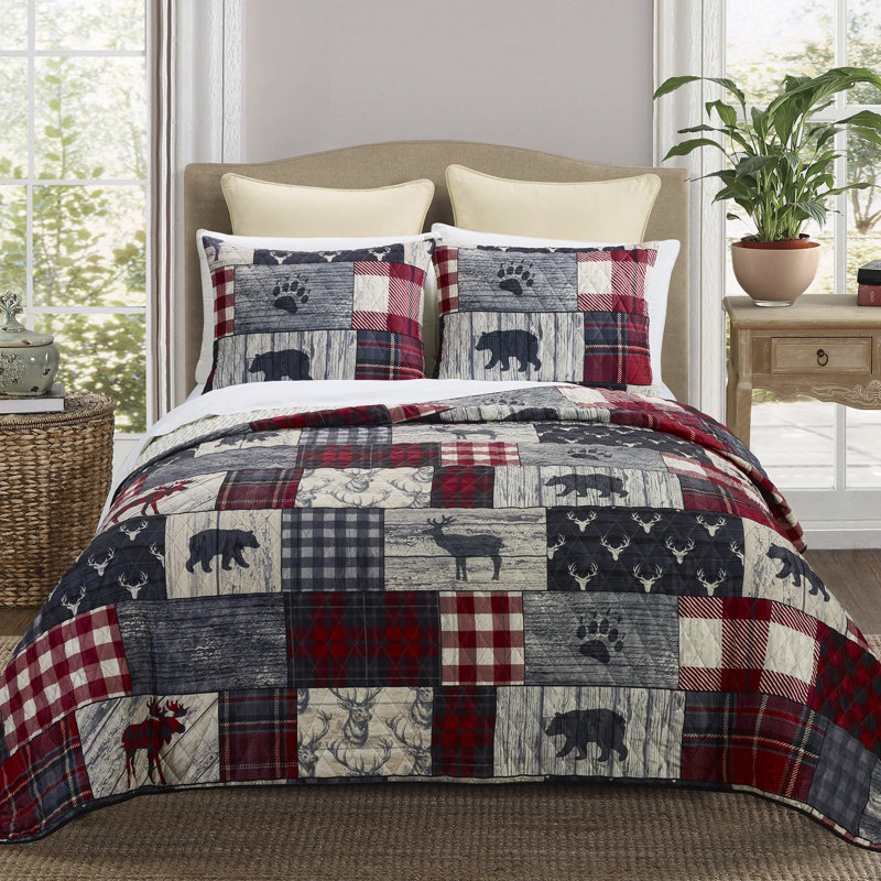Your Lifestyle by Donna Sharp Timber 3PC Rustic King Quilt Set, King Quilt + 2 King Shams