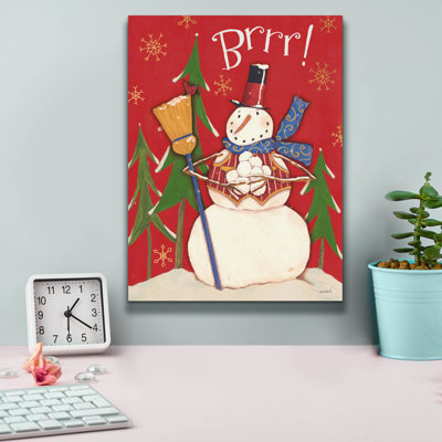 'Snowmen Season 2 Red Green' by Anne Tavoletti Canvas Wall Art, 26" x 30"