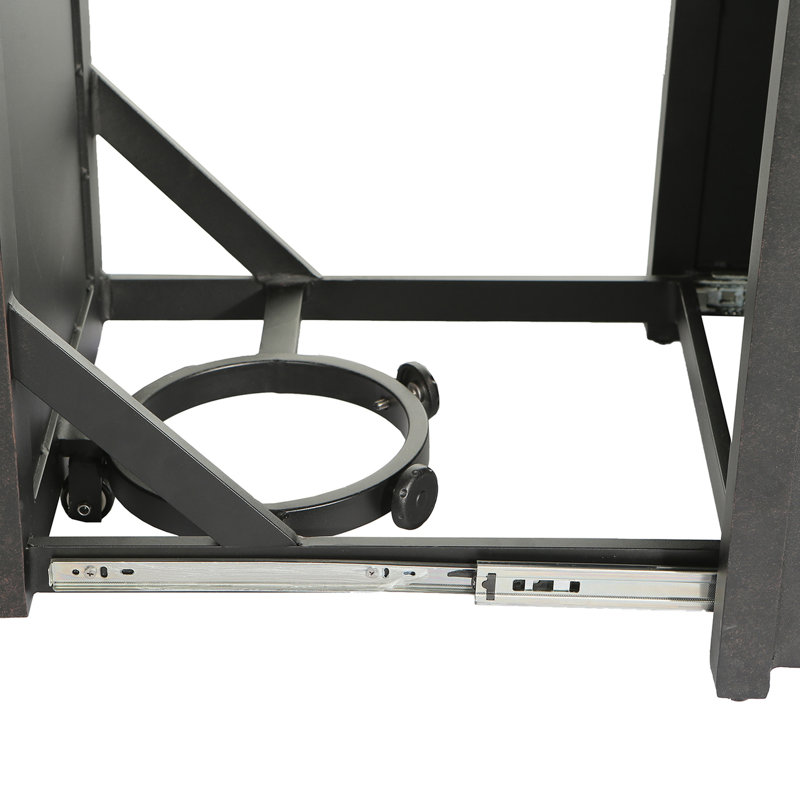Table de feu rectangulaire en aluminium 50 x 32 po, 55 000 propane, verre et couvercle, bronze antique, confortable pour l'extérieur, propane, verre