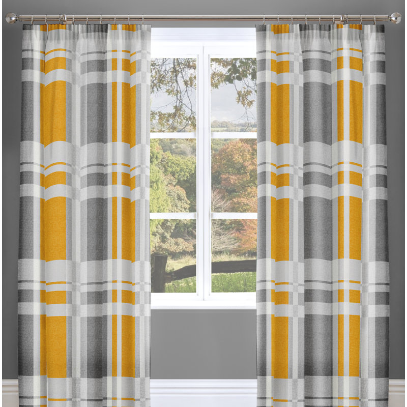 Milana Semi Sheer Curtain Pair, Grey