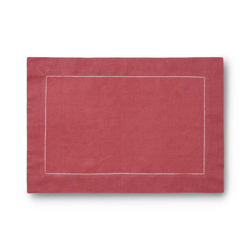 Festival Linen Rectangle Placemats, Rose