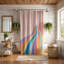 Rideau de douche 1 pièce Retro Swirl Art-343634646