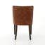 Morrow Leather Upholstered Back Side Chair in Cognac/Red Brown
