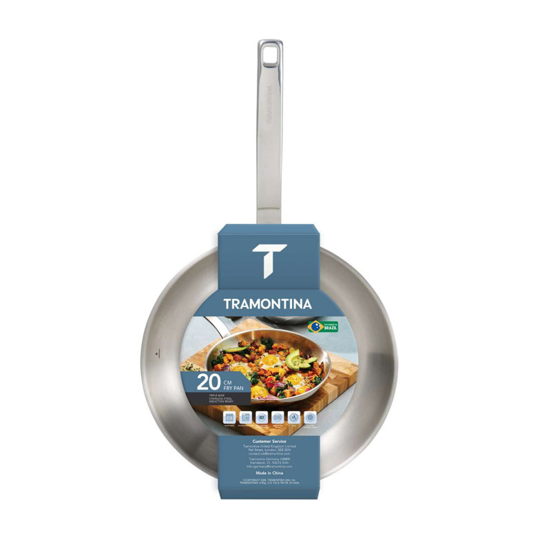 Tramontina Tempo Stainless Steel Frying Pan, 20 cm