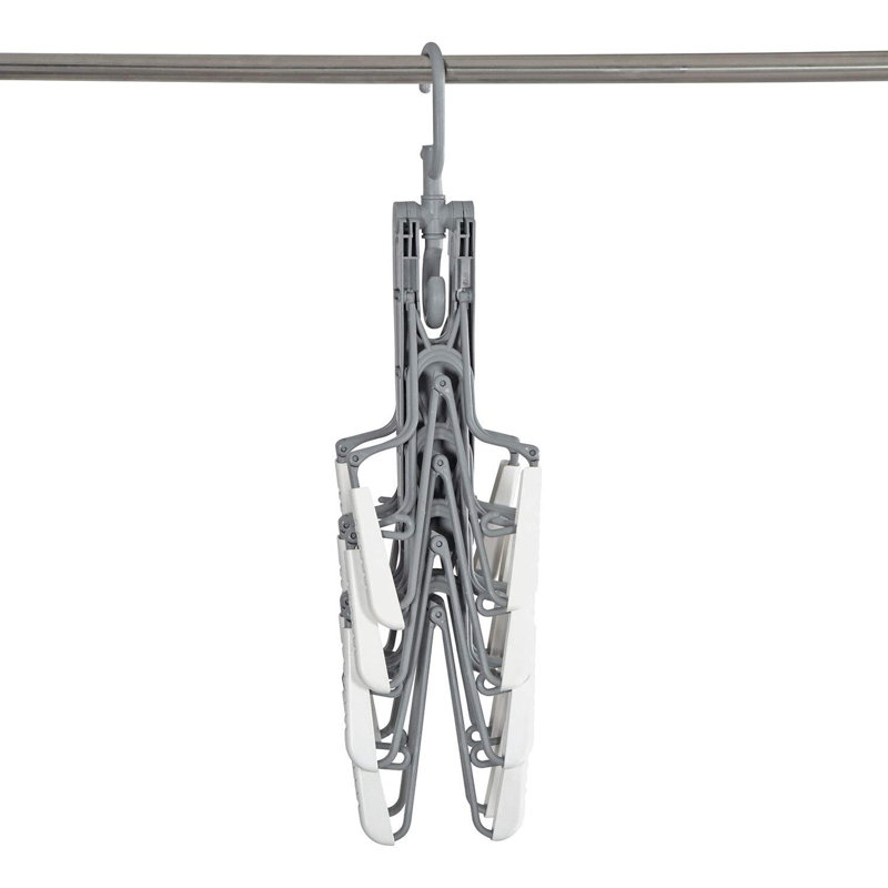 Kingswood Plastic Non-Slip Multi-Layer Hanger for Suit/Coat, Grey