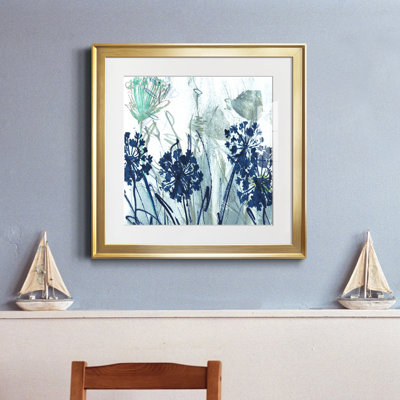 Indigo Field I - peinture encadrée