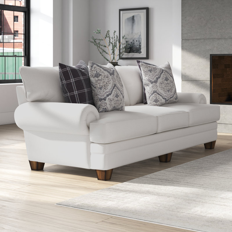 Hollowell Upholstered 101.5'' Sofa, Ivory, No