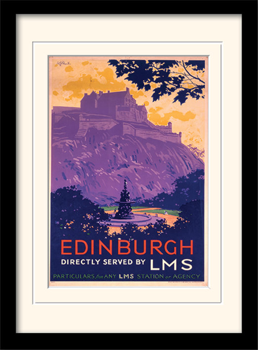 Edinburgh2 - No Frame Rectangle Print, 40cm H x 30cm W, Black Frame, Yellow