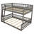 Full XL Over Queen Bunk Bed With Ladder And Guardrails-528645003