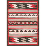 Special Gray Color Field Stripe Pattern Antique American Navajo Chinle Style Rug