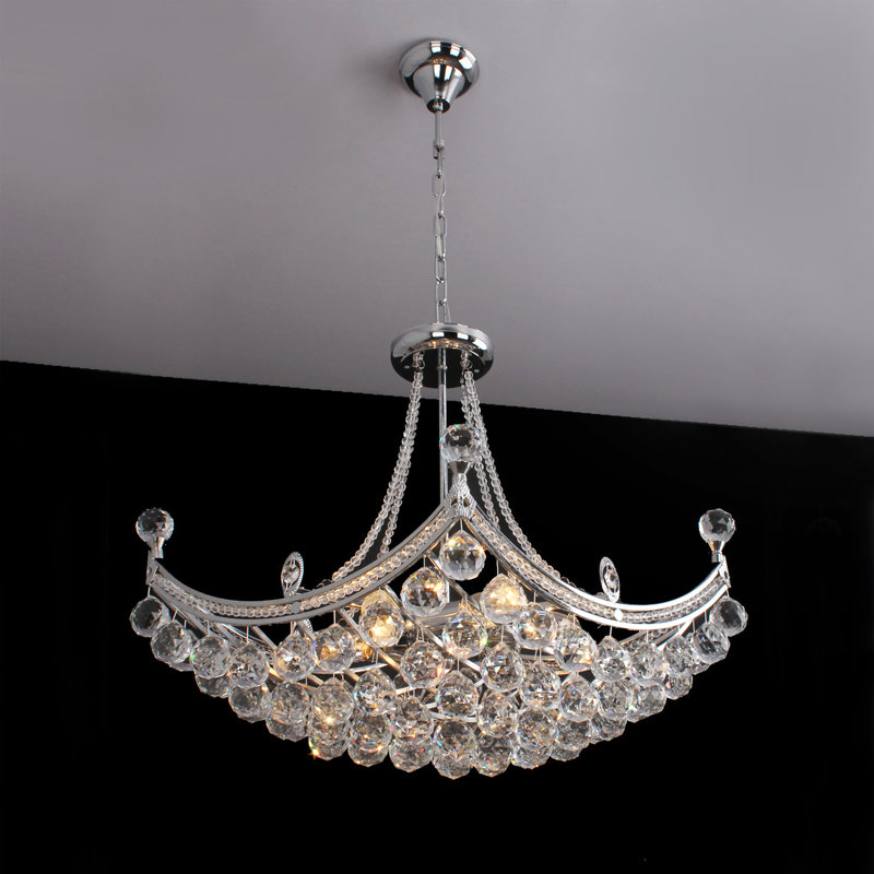 Ezequil 8-Light Dimmable Empire Crystal Chandelier