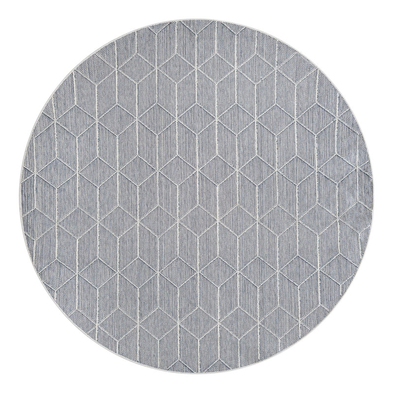 Indoor/Outdoor Trellis Area Rug, Round 7'10"