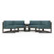 Bergeron Outdoor Curved Patio Sectional with Sunbrella Cushions