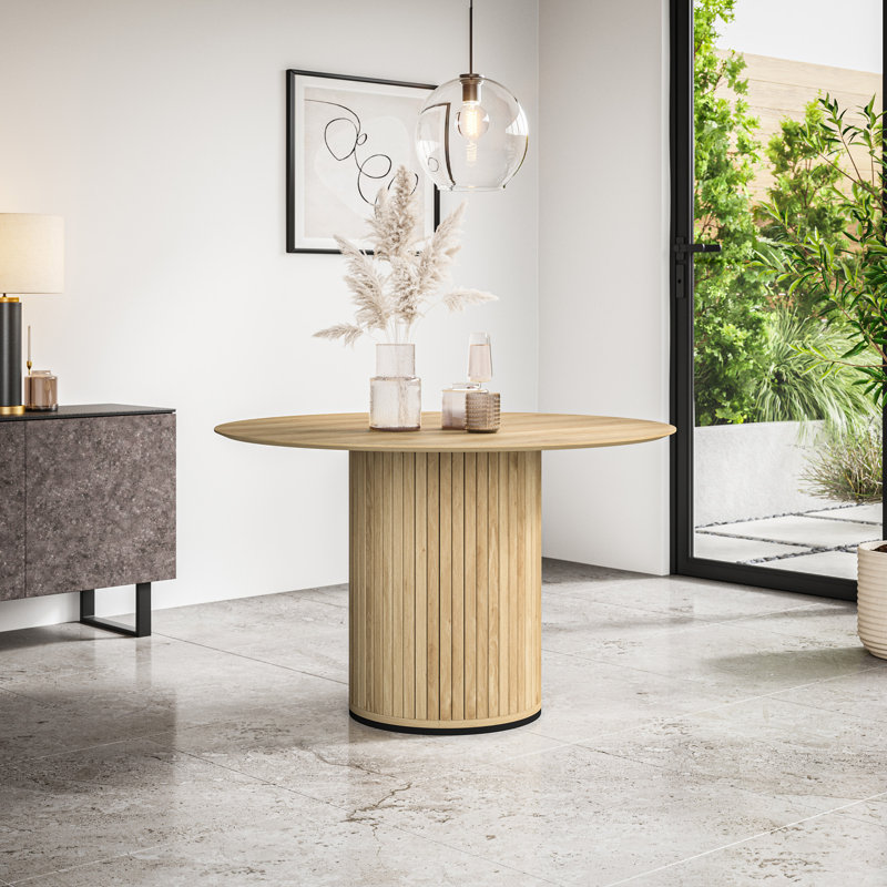 Arlo 120cm Round Dining Table, Oak