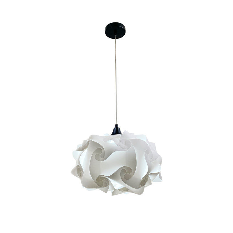 Luminaire suspendu à globe unique 1 lumière Boomery, H 17 po x l 29 po x P 29 po, E26 - par défaut, Noir