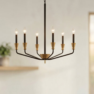 6-Light Candle-Style Dimmable Chandelier