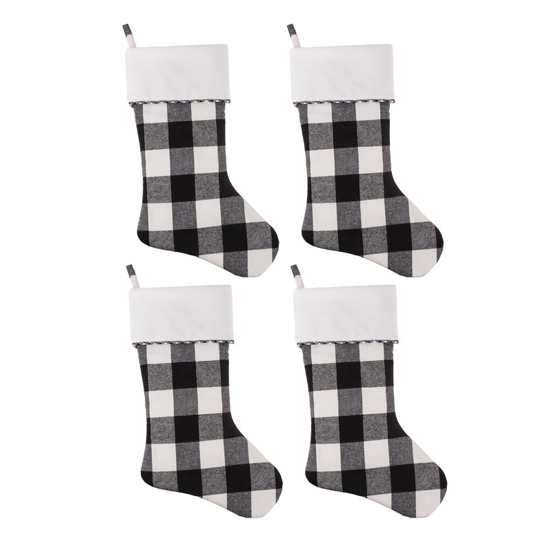 Chaussette de Noël Hangright, Blanc