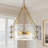 5-light Dimmable Drum Chandeliers With Textured Glass -844178651