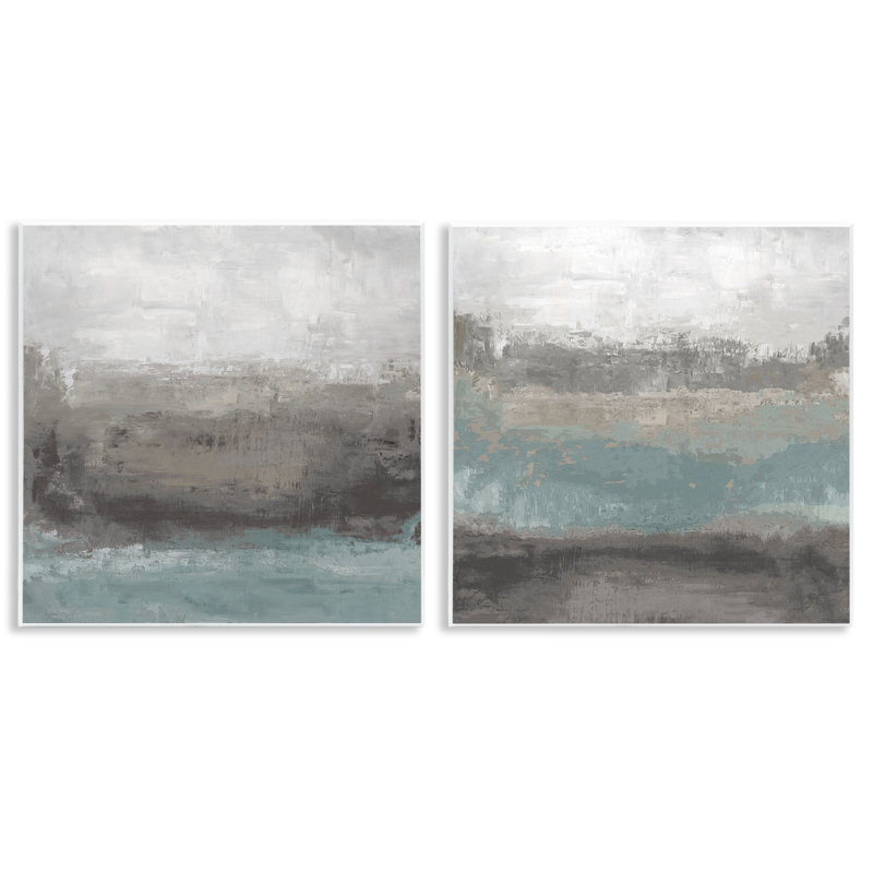 Ensemble de 2 plaques murales Dark Earth & Sea, design par Hannah Dawson