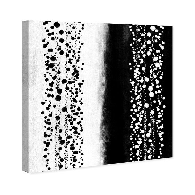 «Abstract Half and Half Mitad Brush Strokes» par Oliver Gal, reproduction d'art graphique sur toile, H 30 po x l 30 po