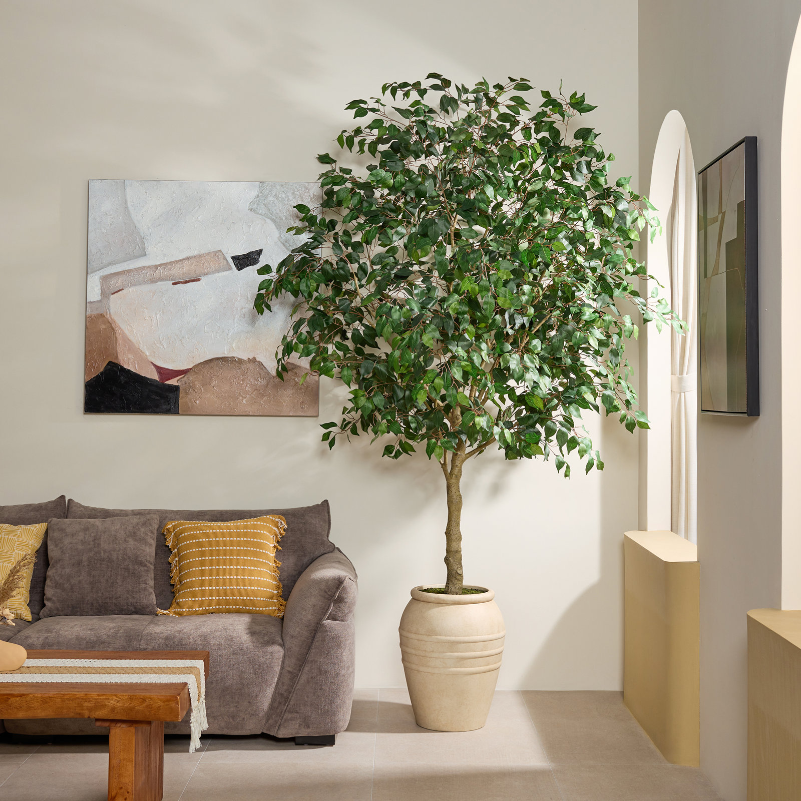 Nydia Ficus Tree in Pot, 108" x 68"