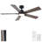 52" Matte Black Modern Reversible Motor Integrated LED Dimmable Ceiling Fan with Light and Remote-793522777-793522778
